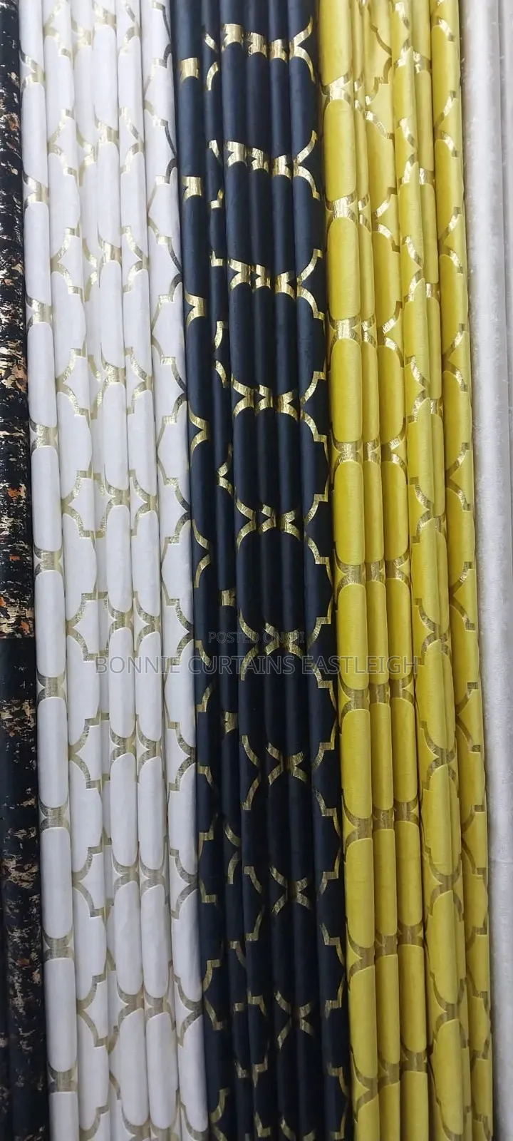 Velvet Yellow Curtains With Cream Curtains