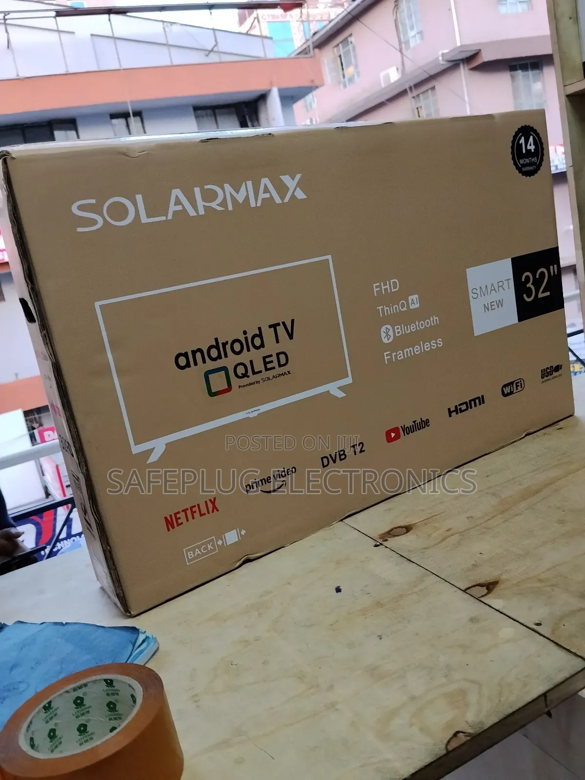 Solarmax 32" Smart Android Tv | Frameless Bezel | Netflix, Youtube's