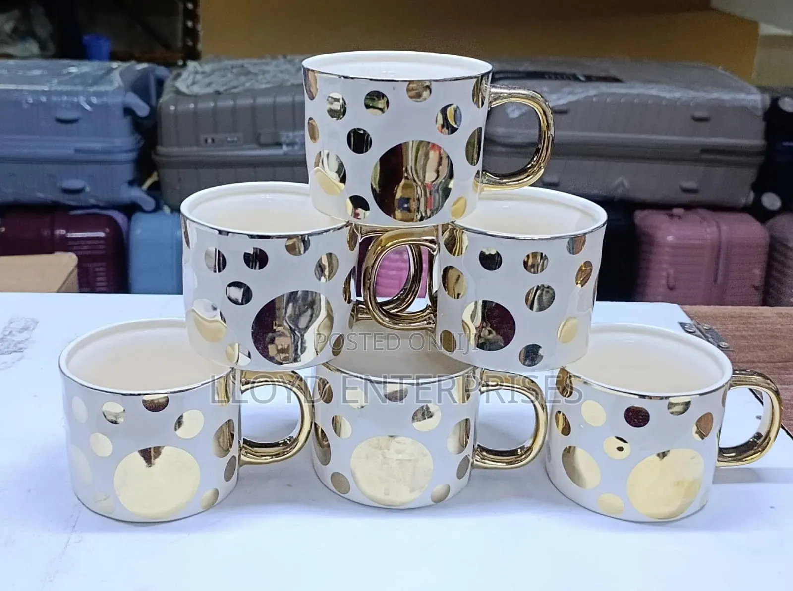 6pcs White Sassy Mugs