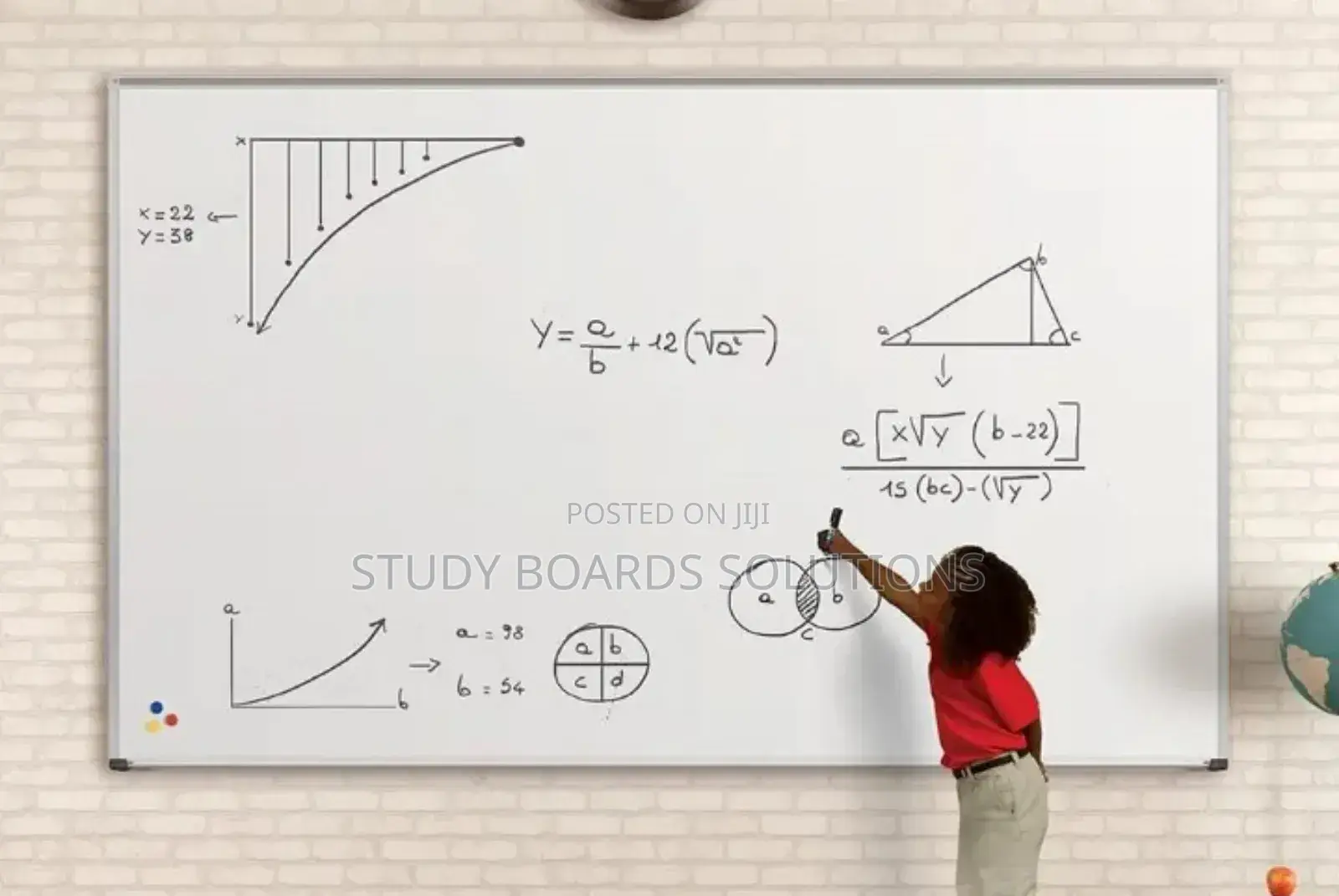 Dry Erase Magnetic Whiteboard 6ftx4ft for Schools