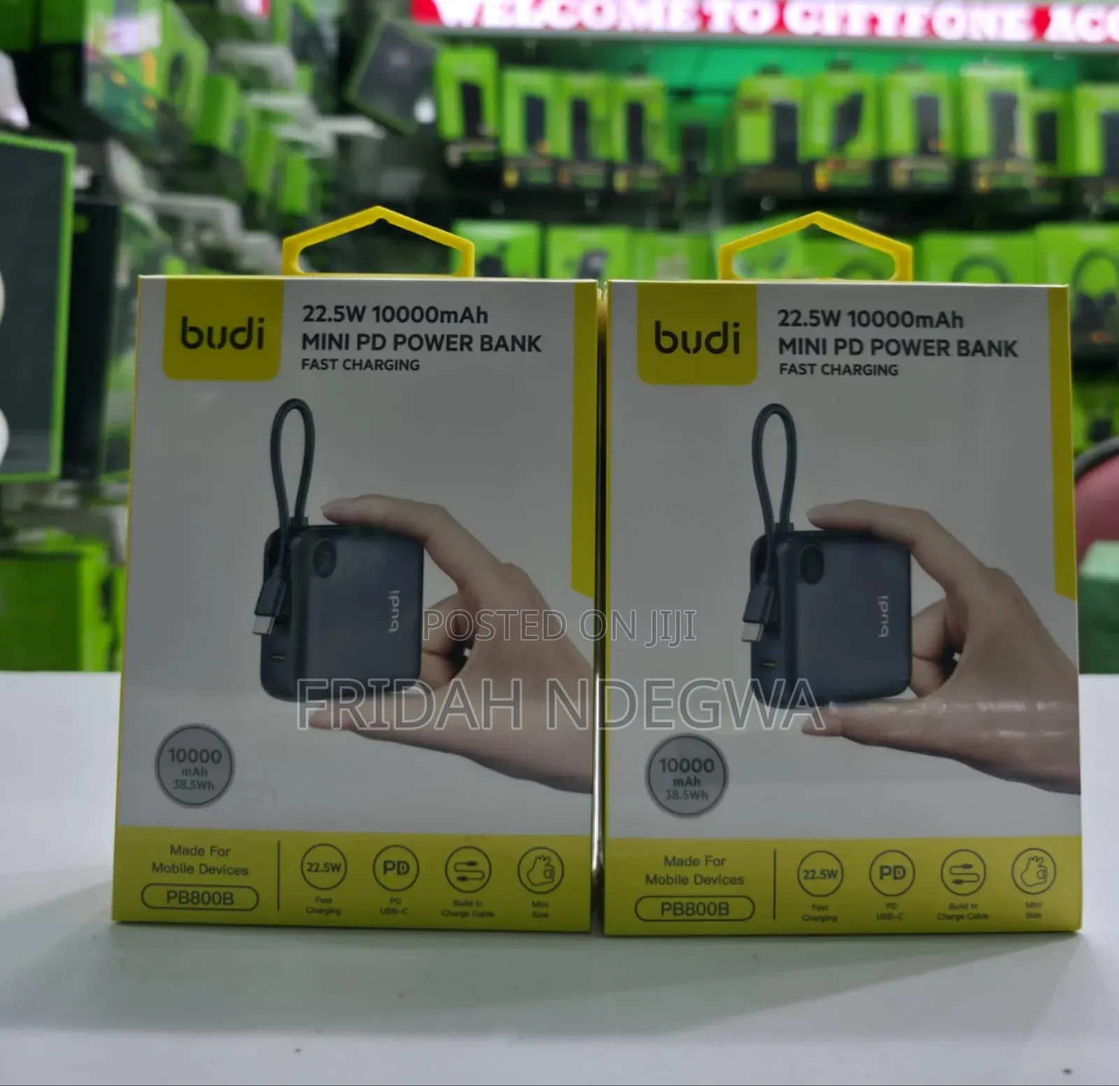 Budi Pb800b 22.W 10,000mah Mini Pd Fast Charging Power Bank