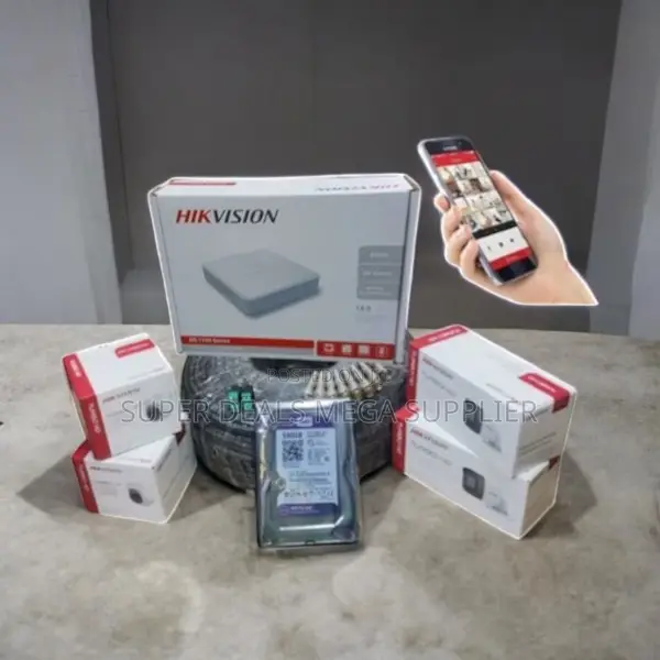 Hikvision 4 Cameras Full Hd 1080p CCTV System With Pir Human Detection