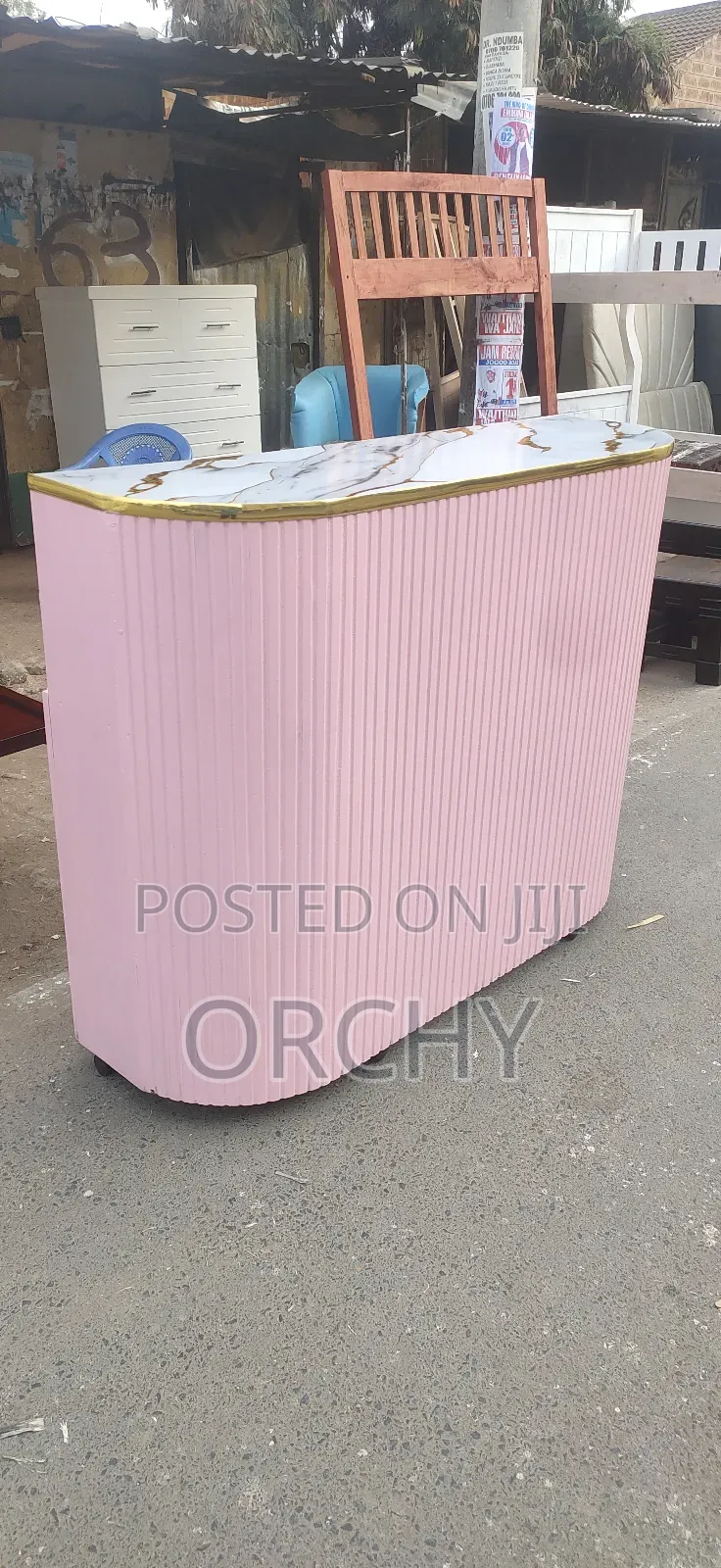 1.2 Meters Pink Spa Reception Desk/ Counter