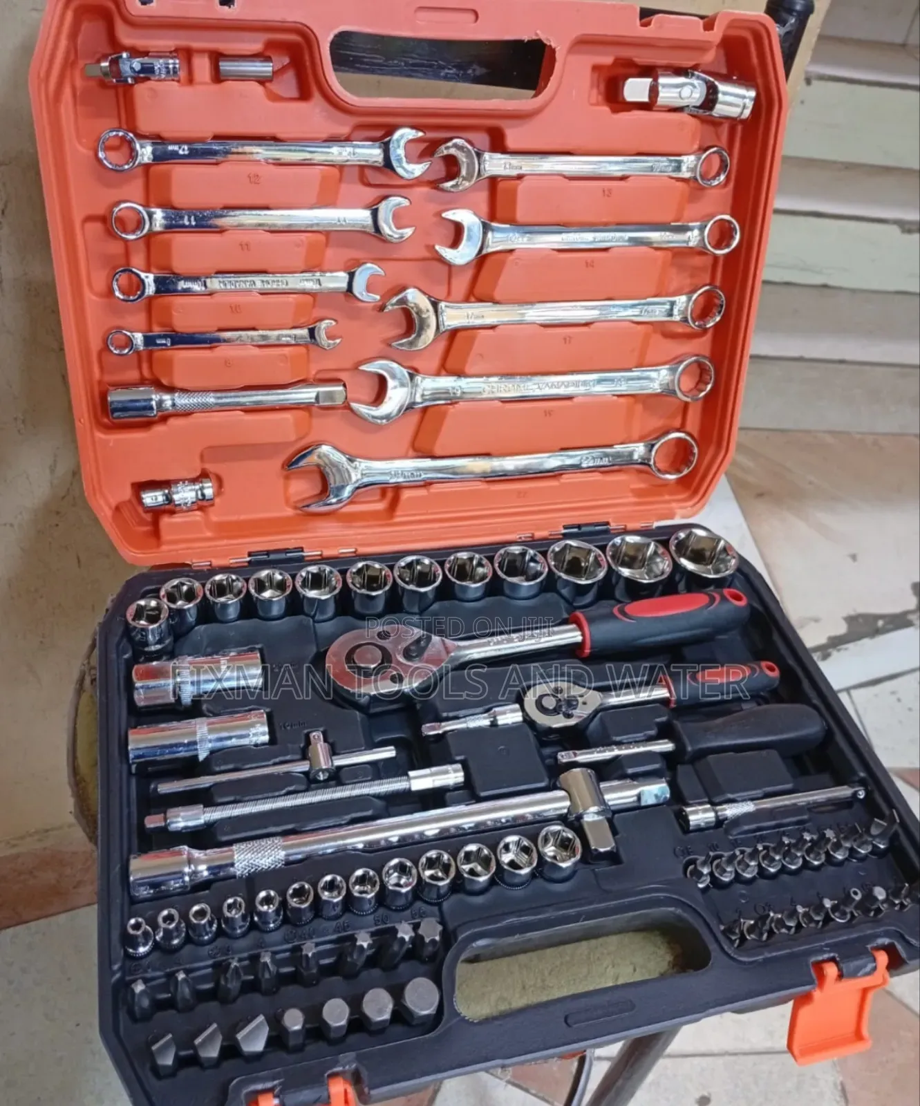 Auto- Garage 82 Pcs Chrome Mechanical Socket Wrenchs + Screwdriver Set