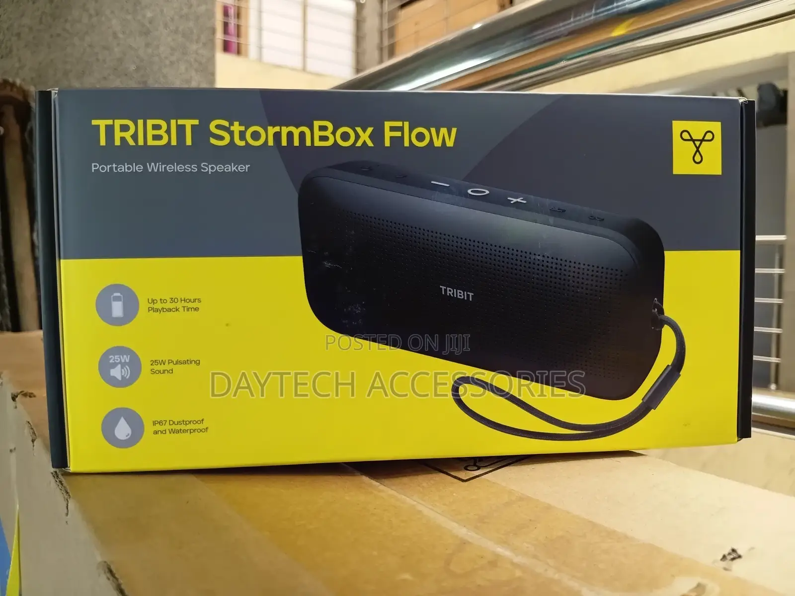 The Tribit Stormbox Flow Powerful Portable Bluetooth Speaker.