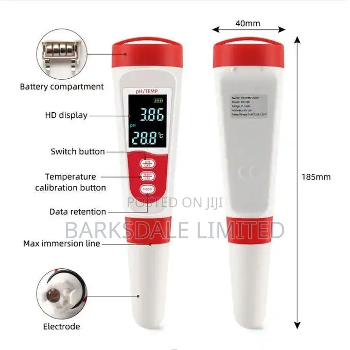 4 in 1 Digital Ph Meter TDS Ec Temperature Water Tester Wine Aquariums