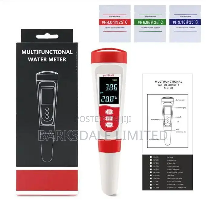 4 in 1 Digital Ph Meter TDS Ec Temperature Water Tester Wine Aquariums