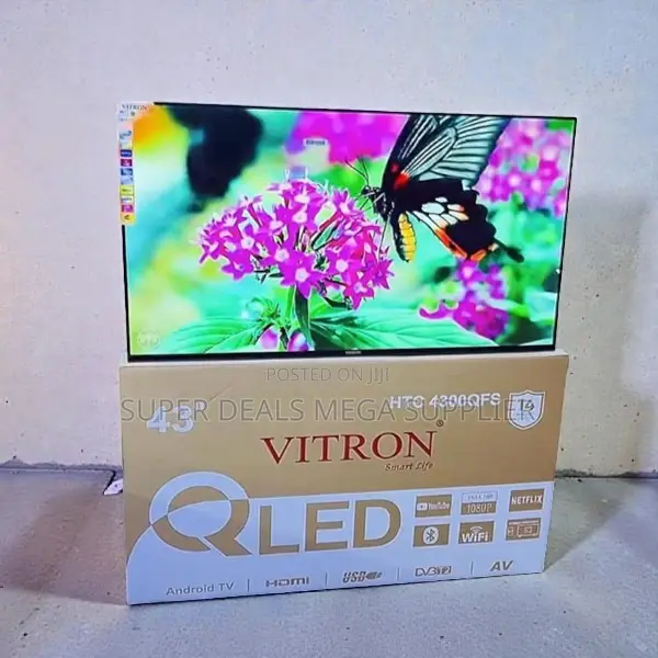 Modern Frameless Look Display Vitron 43 Inch Qled Smart Android Led Tv