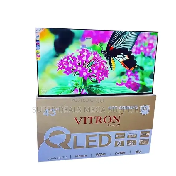 Modern Frameless Look Display Vitron 43 Inch Qled Smart Android Led Tv