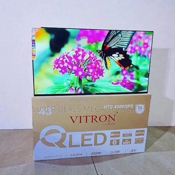Bluetooth and Wifi Support Vitron 43 Inch Qled Smart Android Led Tv