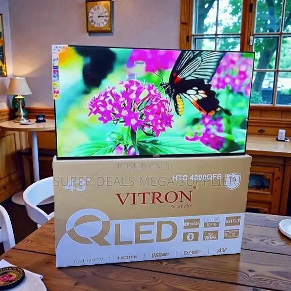 Bluetooth and Wifi Support Vitron 43 Inch Qled Smart Android Led Tv