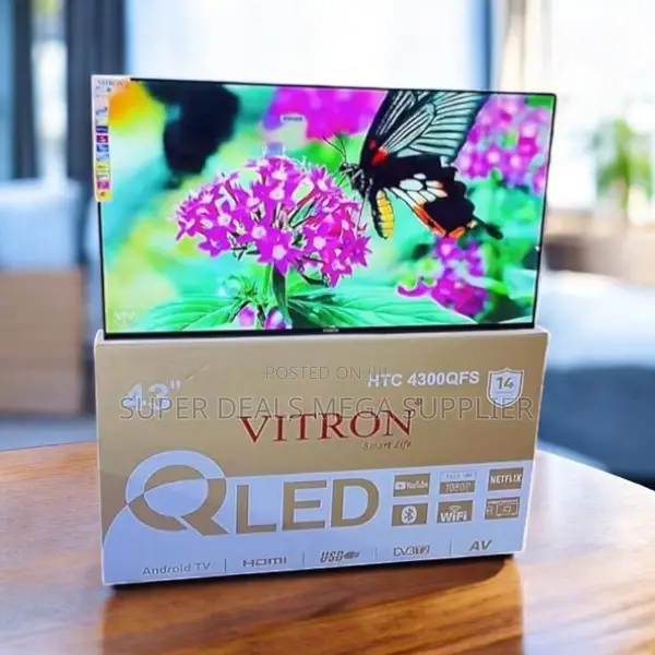 Bluetooth Activated Display Vitron 43 Inch Qled Smart Android Led Tv