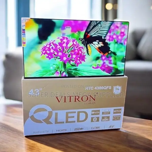 Modern Frameless Look Vitron 43 Inch Qled Smart Android Led Tv