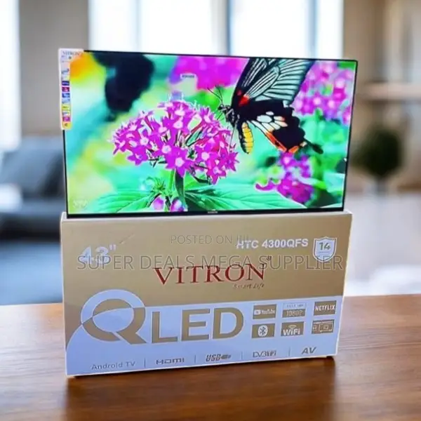 Modern Frameless Look Vitron 43 Inch Qled Smart Android Led Tv