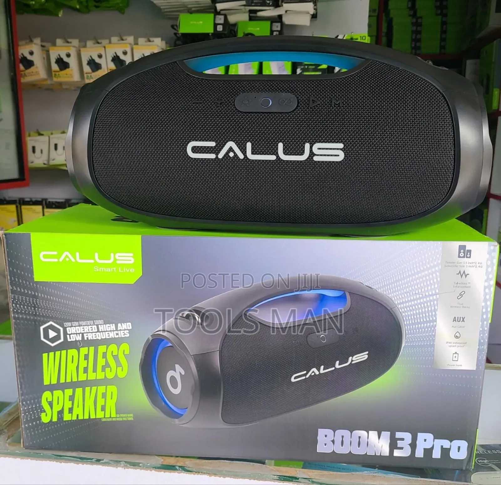 Calus Boom 3 Pro Is a Portable Wireless Bluetooth Speaker.