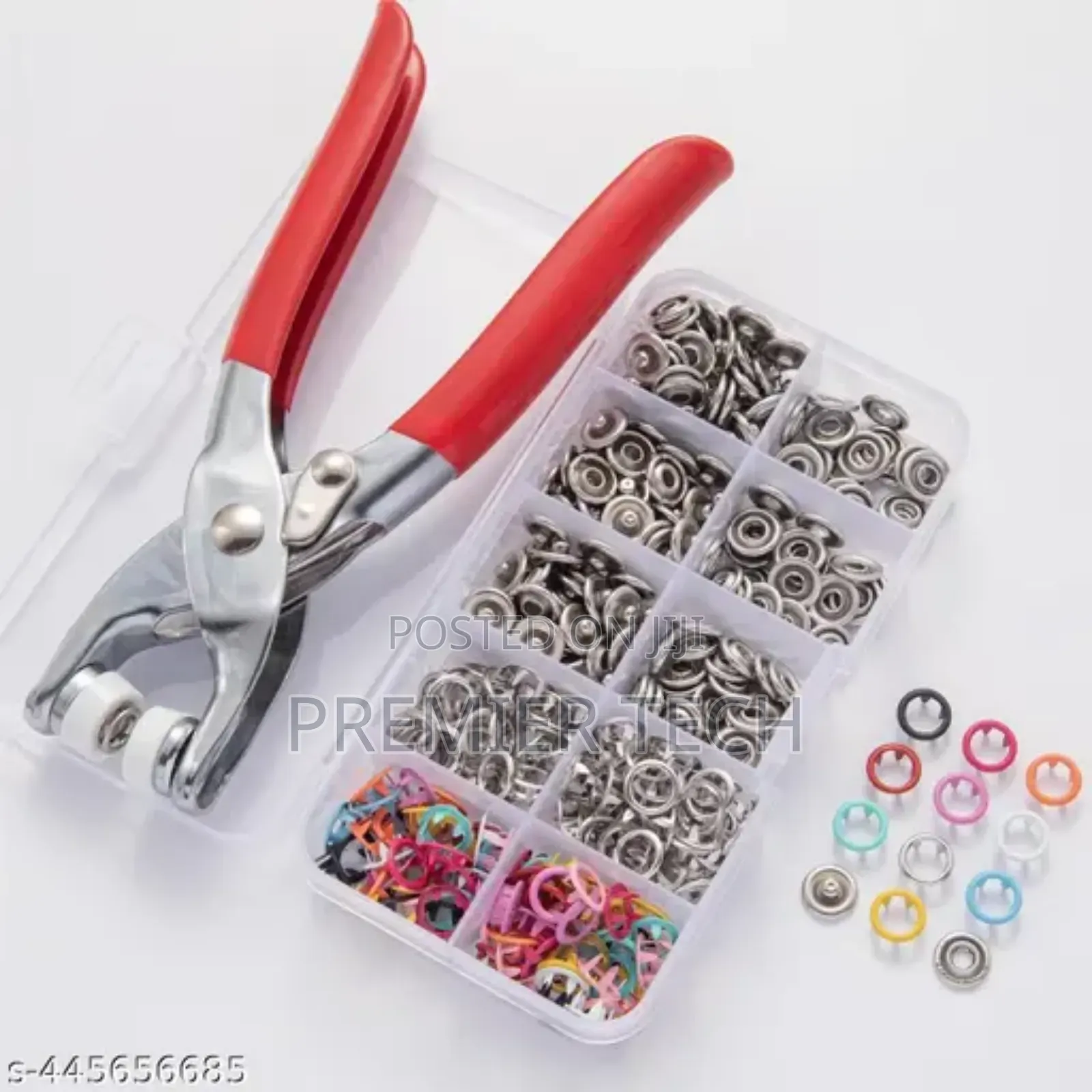 Metallic Snup Button Pliers + 100pc Button Set