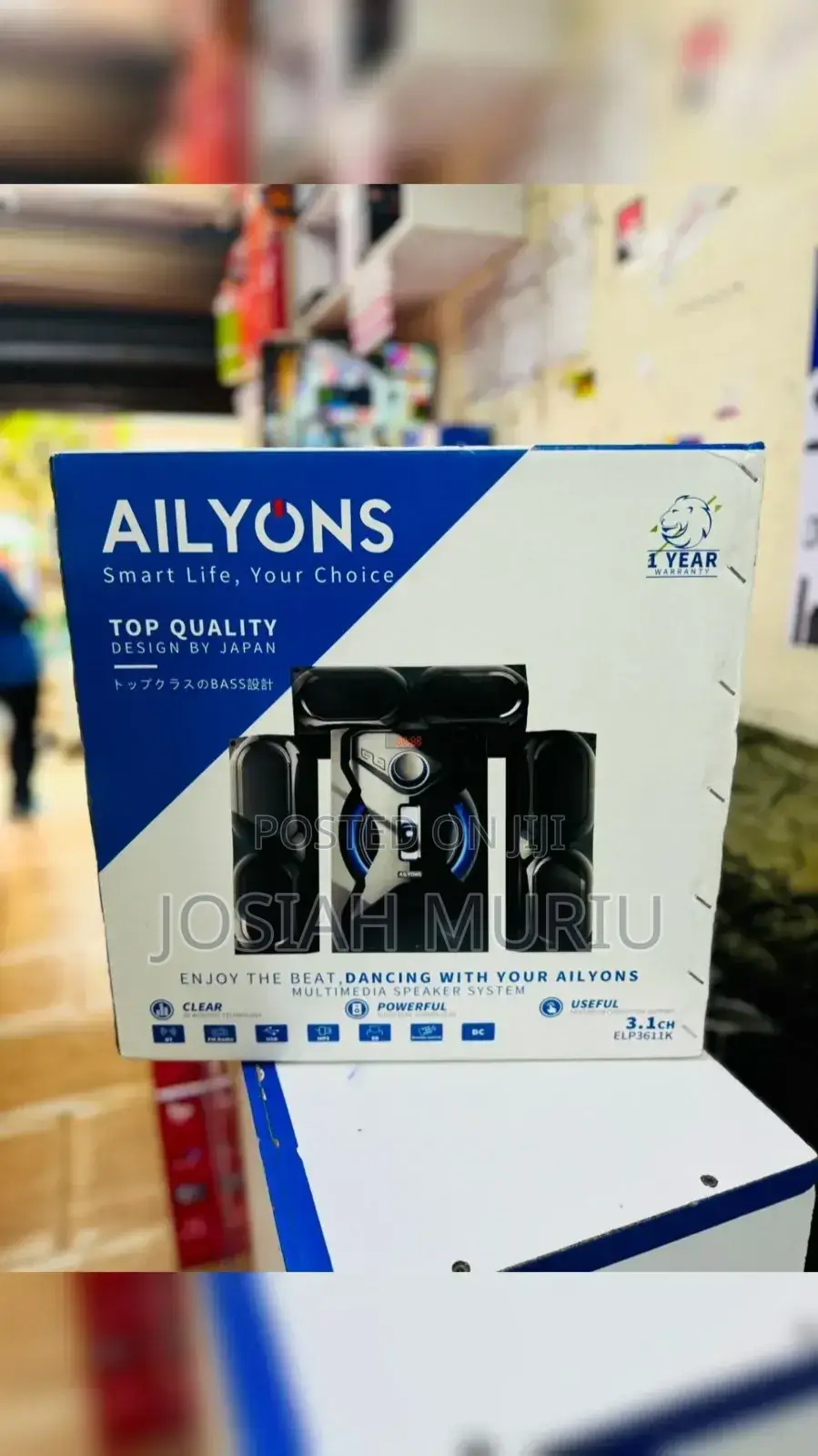 Ailyons 3.1ch Subwoofer Home Theatre Speaker System