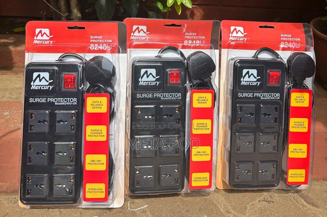 Mercury Surge Power Extension Socket 6way