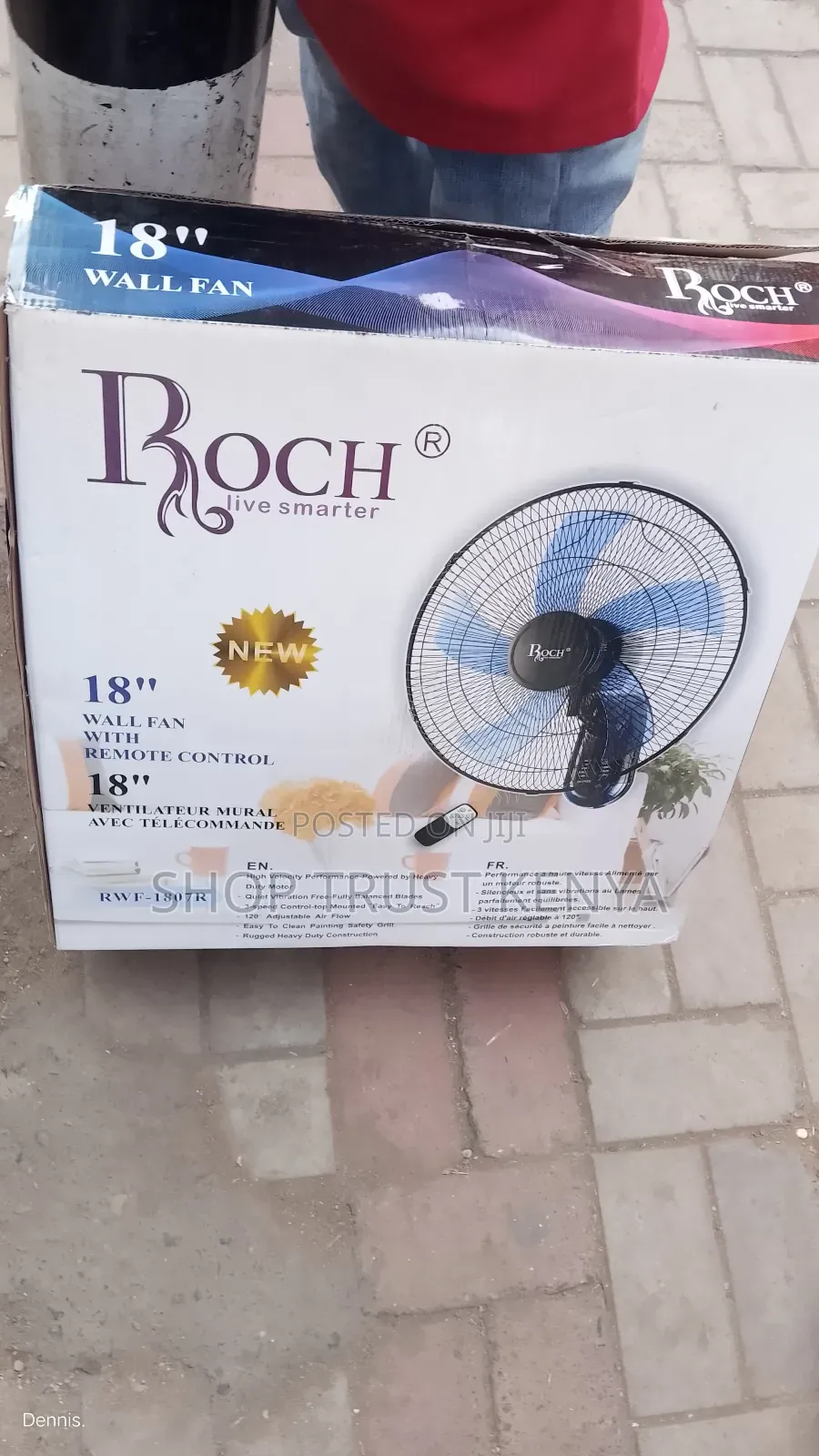 Roch Wall Fan With Remote 18" Inch