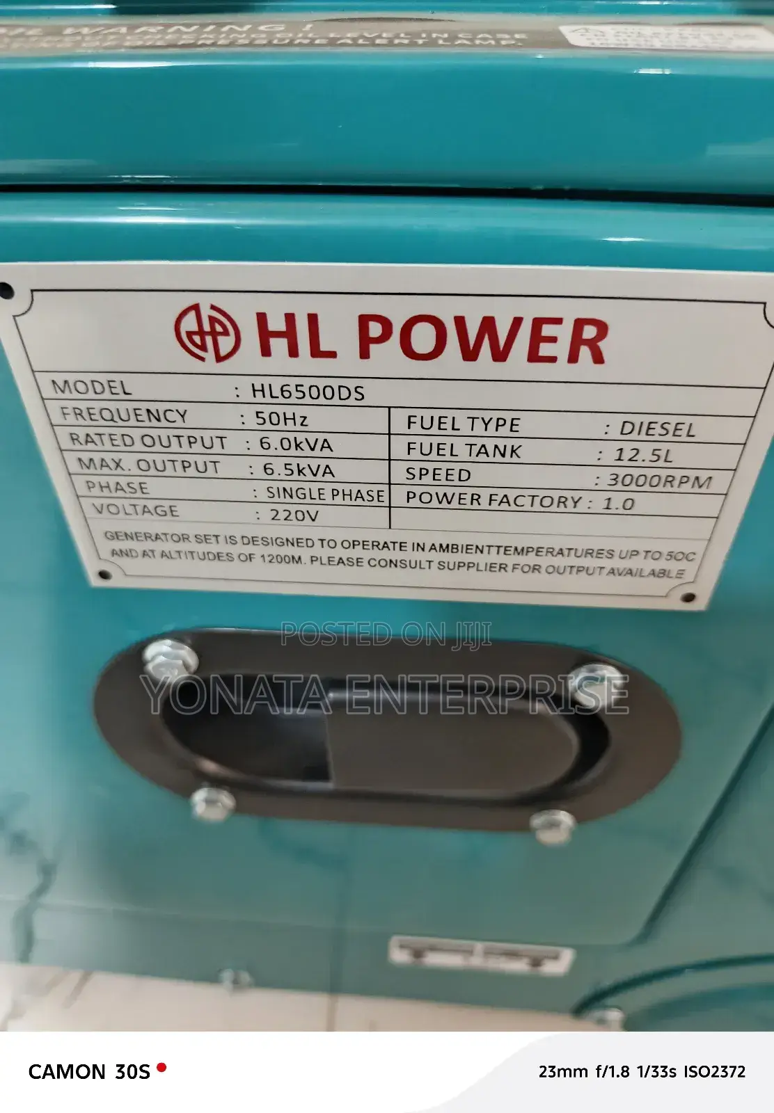 6.5kva Hl Power Silent Generator With Ats