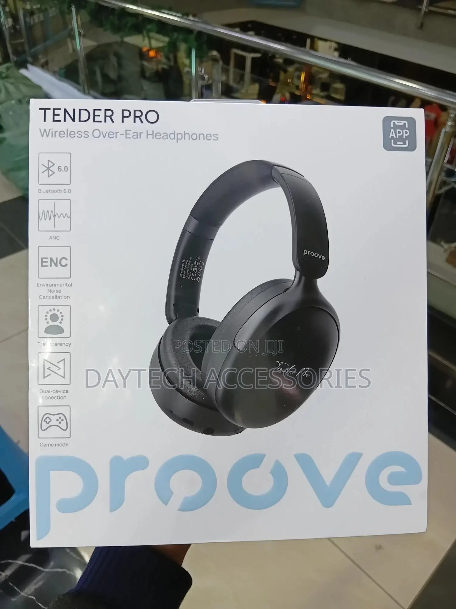 Proove Tender Pro Hptp0001ap01 Black Wireless Headphones.