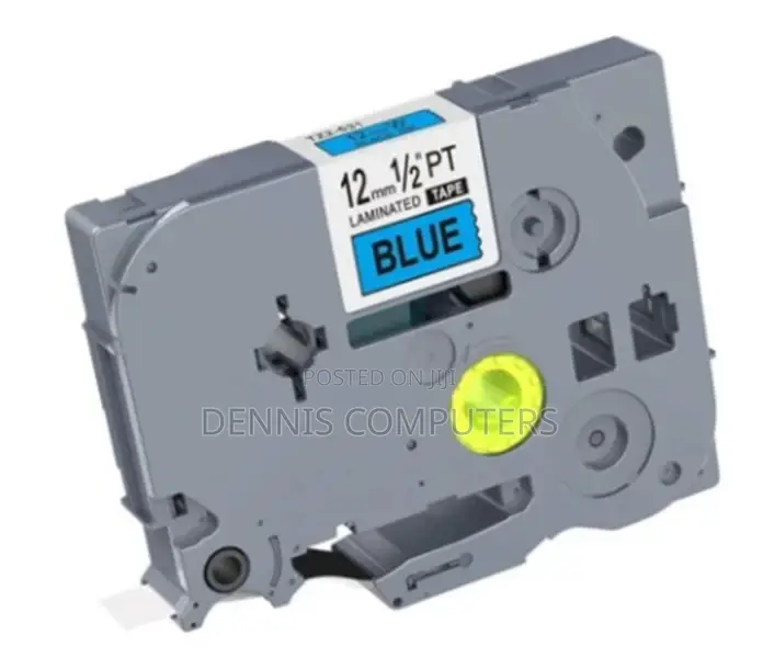 Brother 12mm X 8m Black on Blue Label Tape
