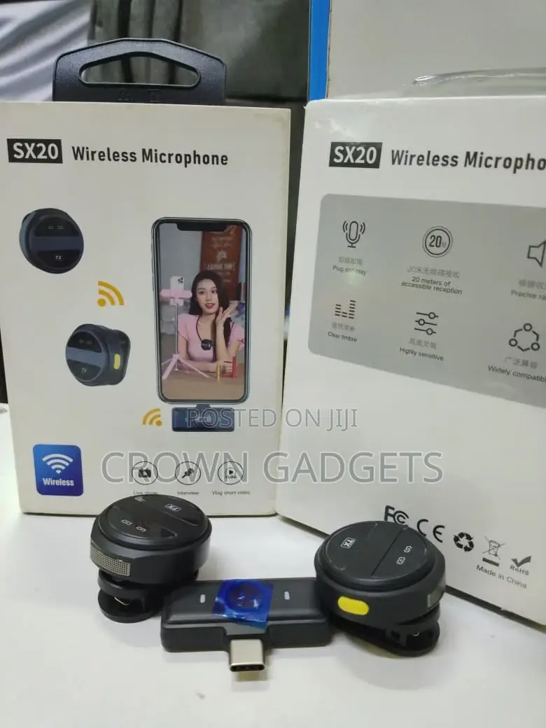 Sx20 Dual Wireless Mic System for Phones, Cameras PCS