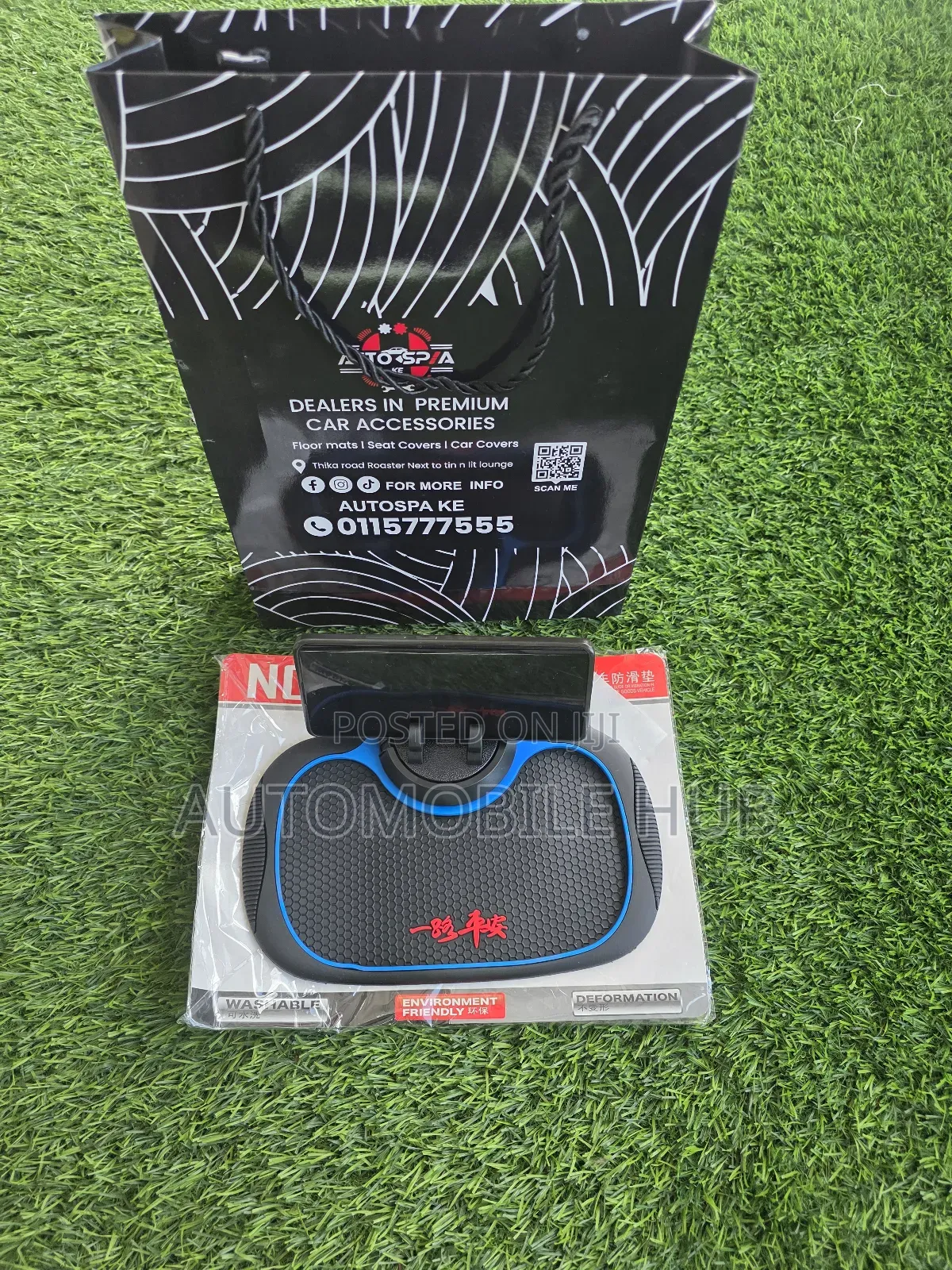 Dashboard Phone Holder With Anti-Slip Mat | 360° Rotating Mount