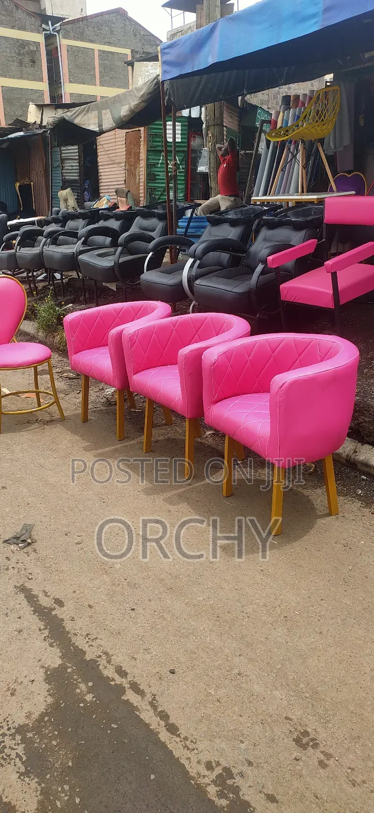 Pink Salon Seats/ Manicure Seats