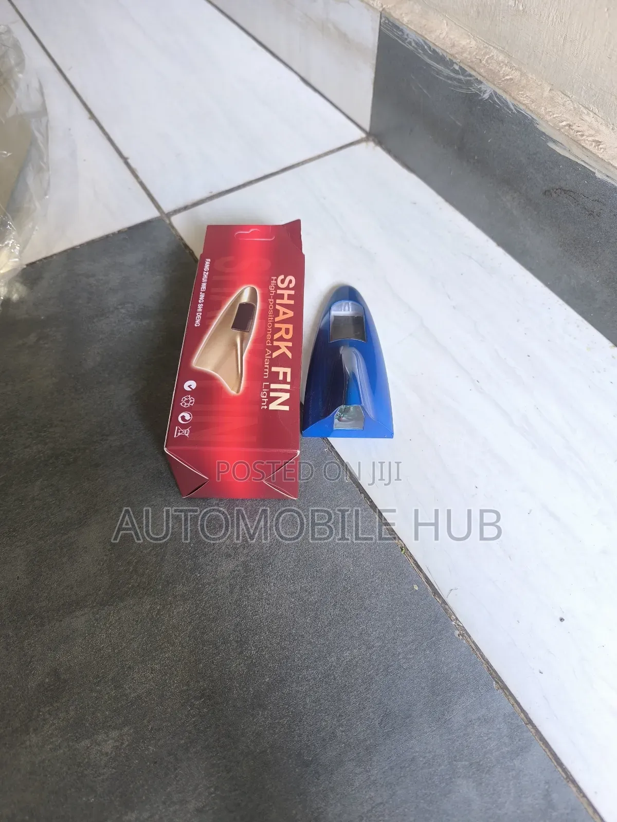 Car Shark Fin Antenna With Led Light Universal Decorative Roof Antenna