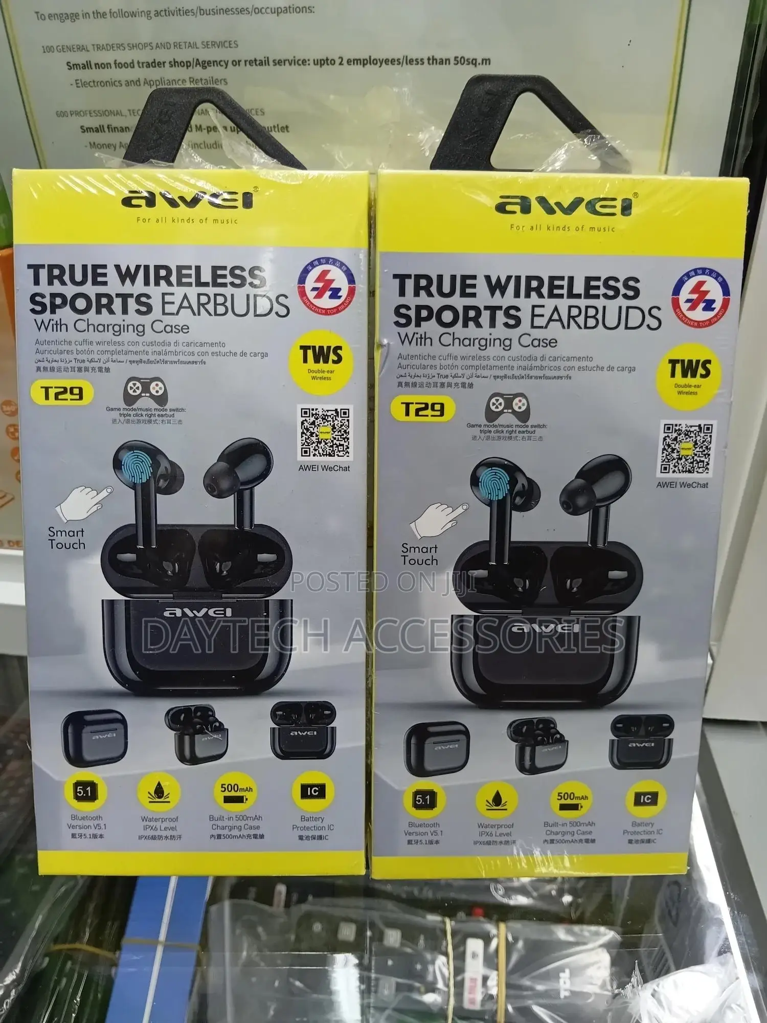 Awei T29 True Wireless Sports Earbuds.