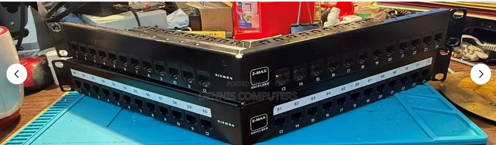 Siemon Z6as-PNL- Zmax 24 Port Cat 6a Shielded Patch Panel 1rm