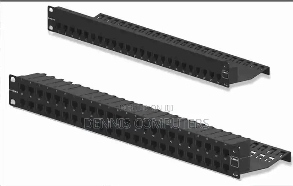 Siemon Z6as-PNL-U48k Zmax 48 Port 6a Shielded Patch Panel 1 RMS Blac