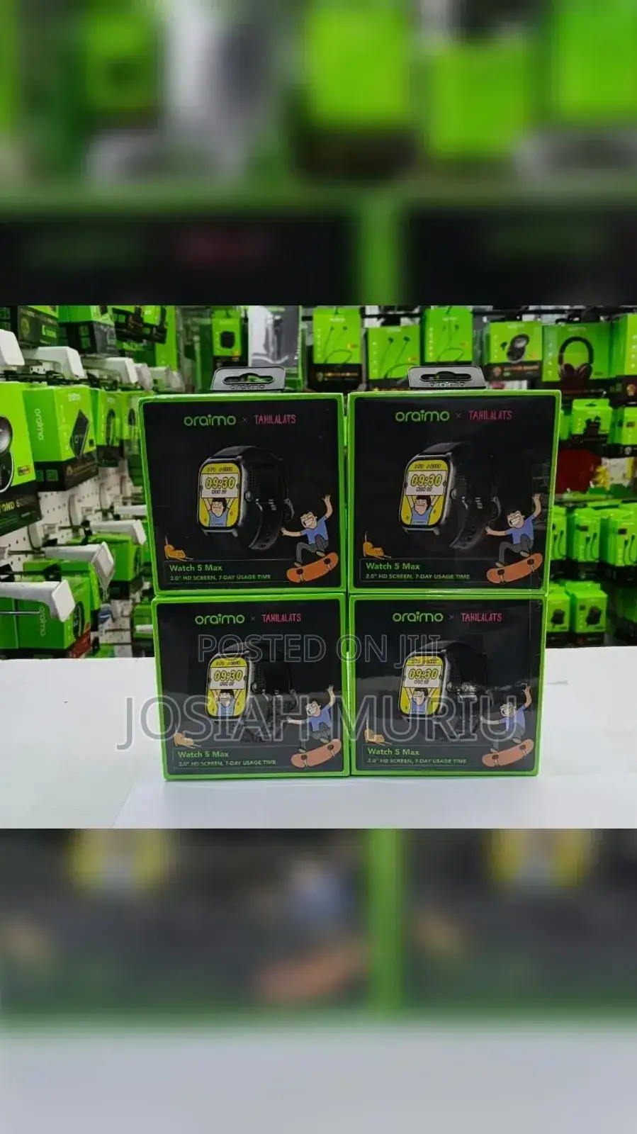 *
Oraimo Watch 5 Max Osw-804 Wireless Hd in Calls Smart Watch