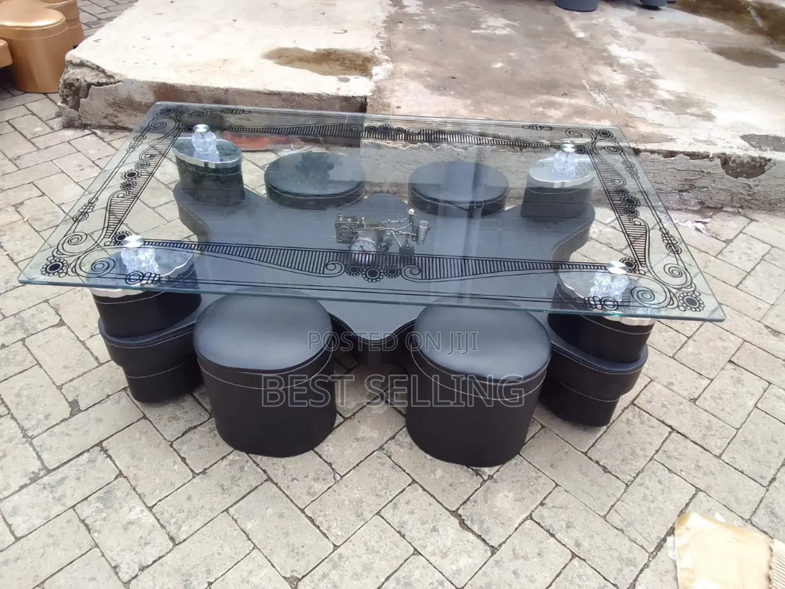 Black Glass Top Coffee Table