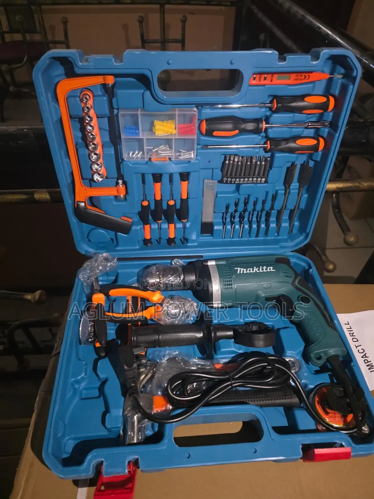 Makita Corded Drill With Toolset Complete