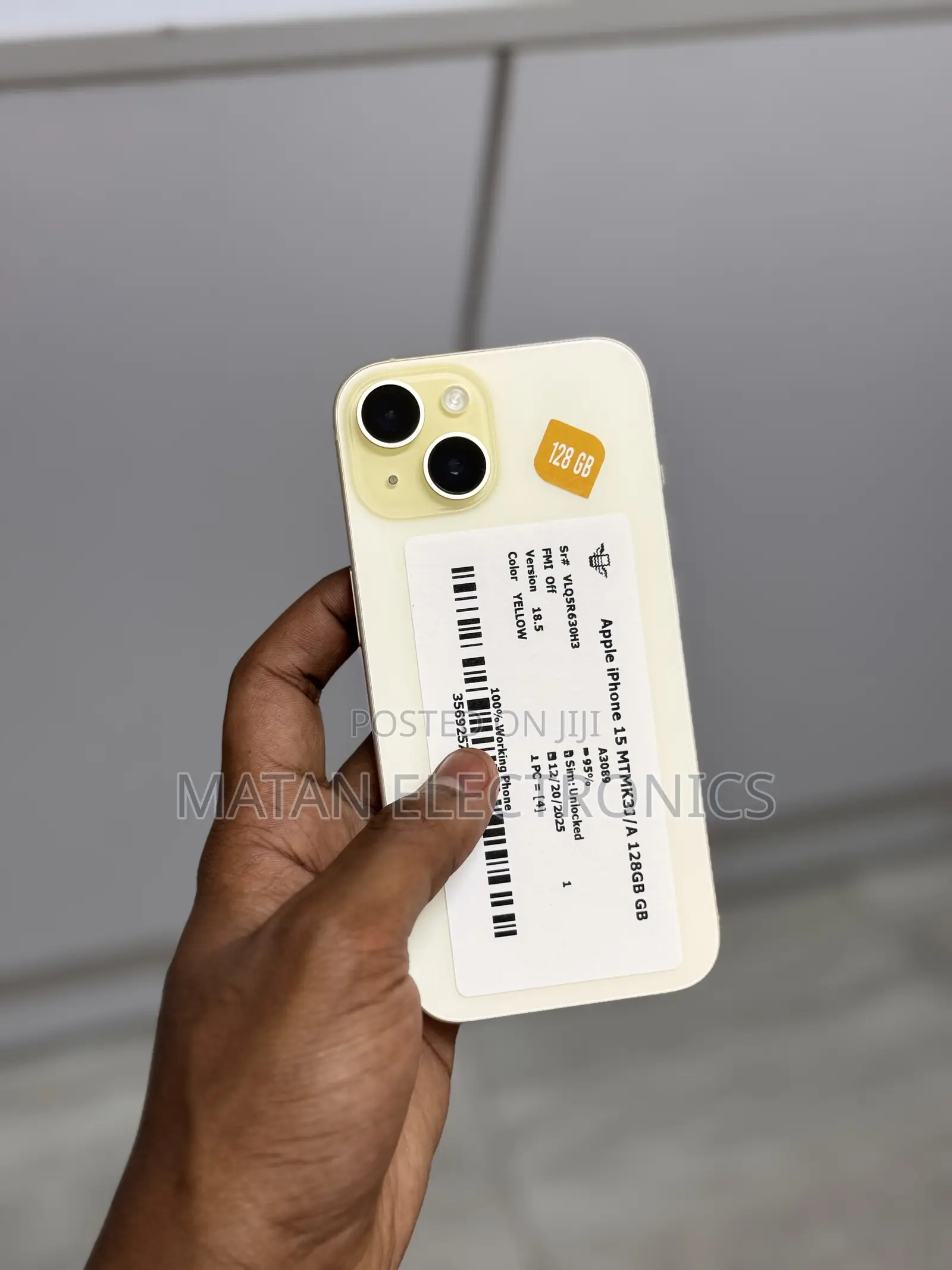 Apple iPhone 15 128 GB Yellow