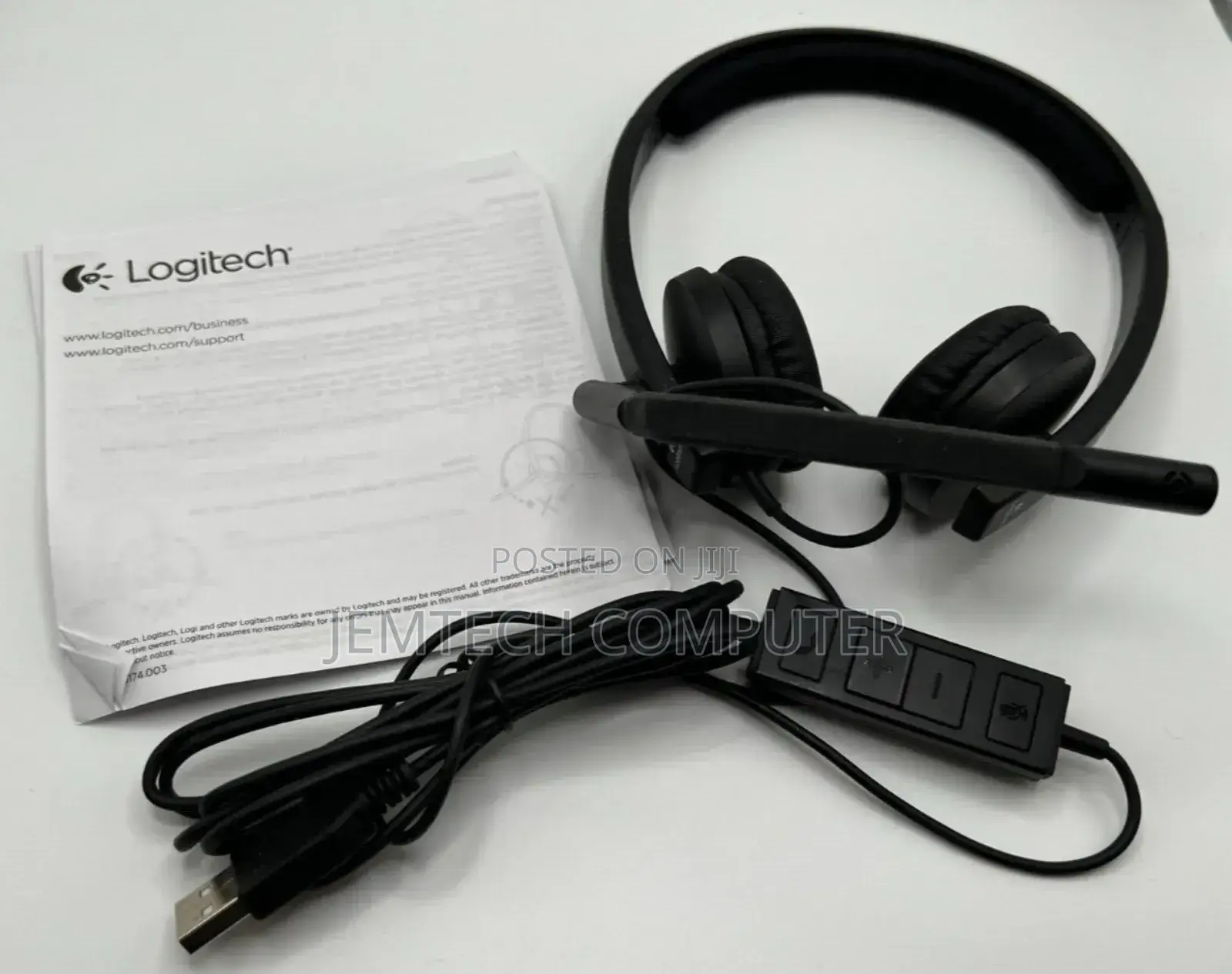 Logitech H570e Stereo Usb-a Headset With Noise Cancelling Mic - Black
