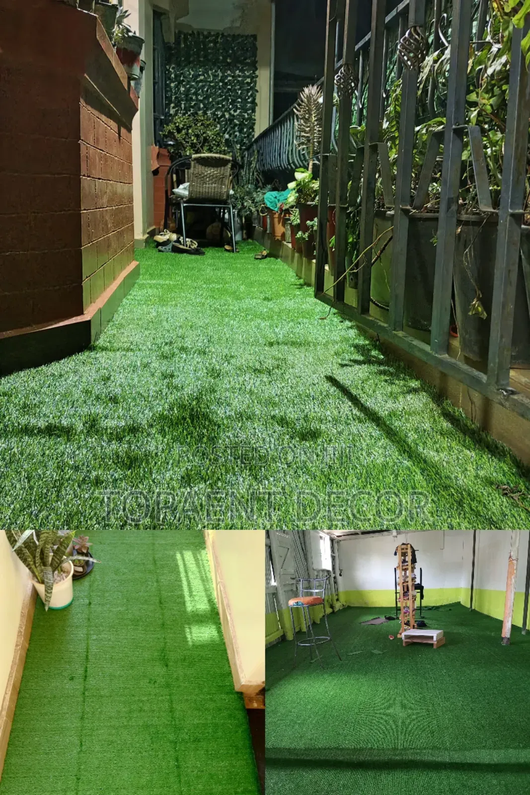 10mm .Soft Stepping Outdoor Artificial Green Grass Carpet