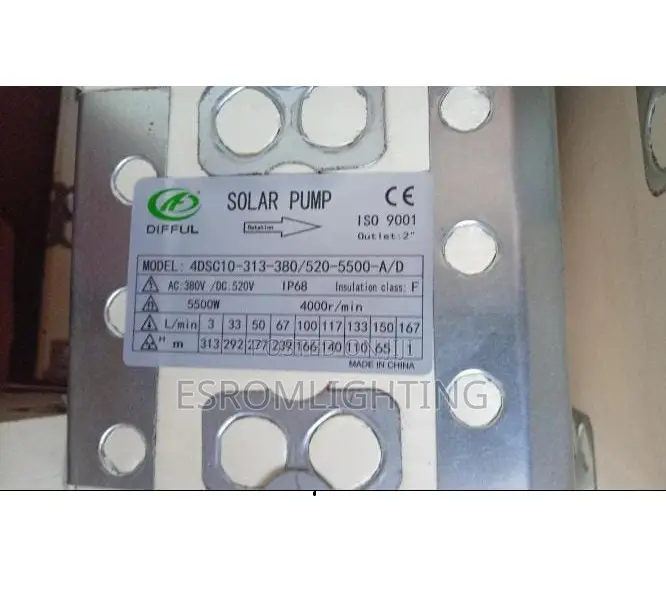 5.5kw Difful Solar Submersible Pumps-Model 4dsc10-313