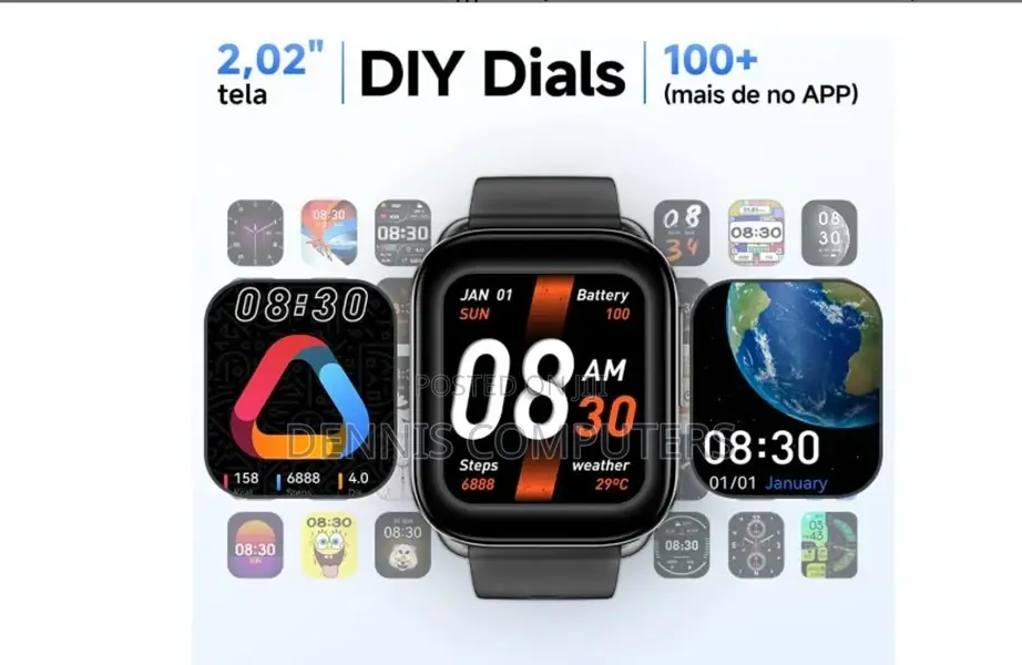 Qcy Urban Gs Smart Watch, Black, Silver Gray