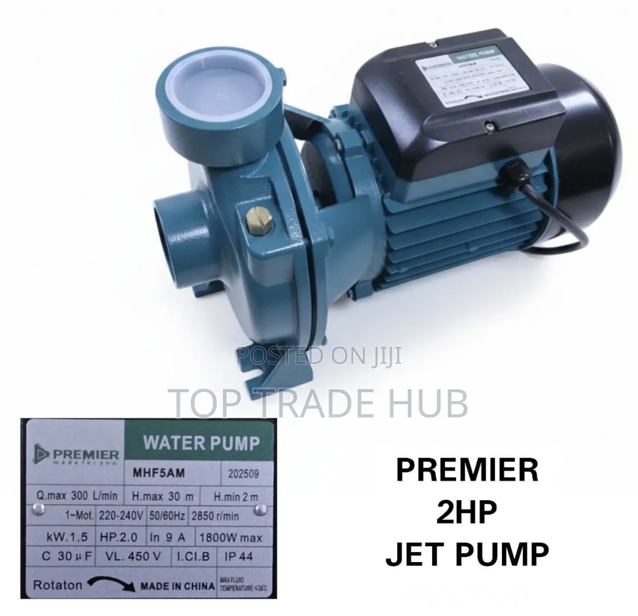 Premier Jet Booster Water Pump 2hp 300l/Min