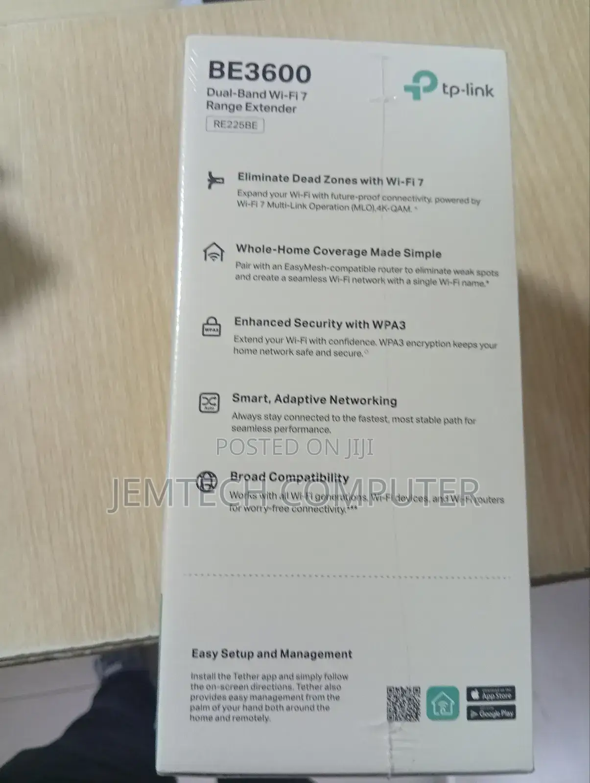 Tp-Link Be3600 Dual-Band Wi-Fi 7 Range Extender - Tl-Re225be