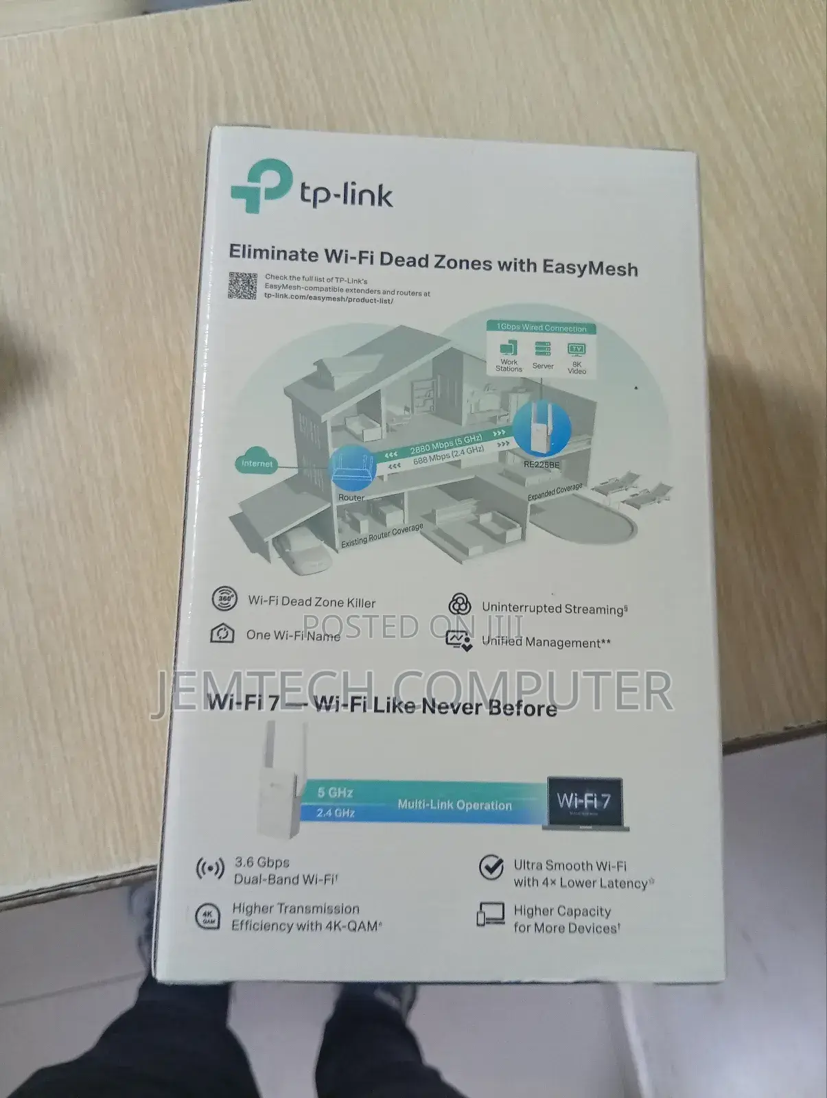 Tp-Link Be3600 Dual-Band Wi-Fi 7 Range Extender - Tl-Re225be