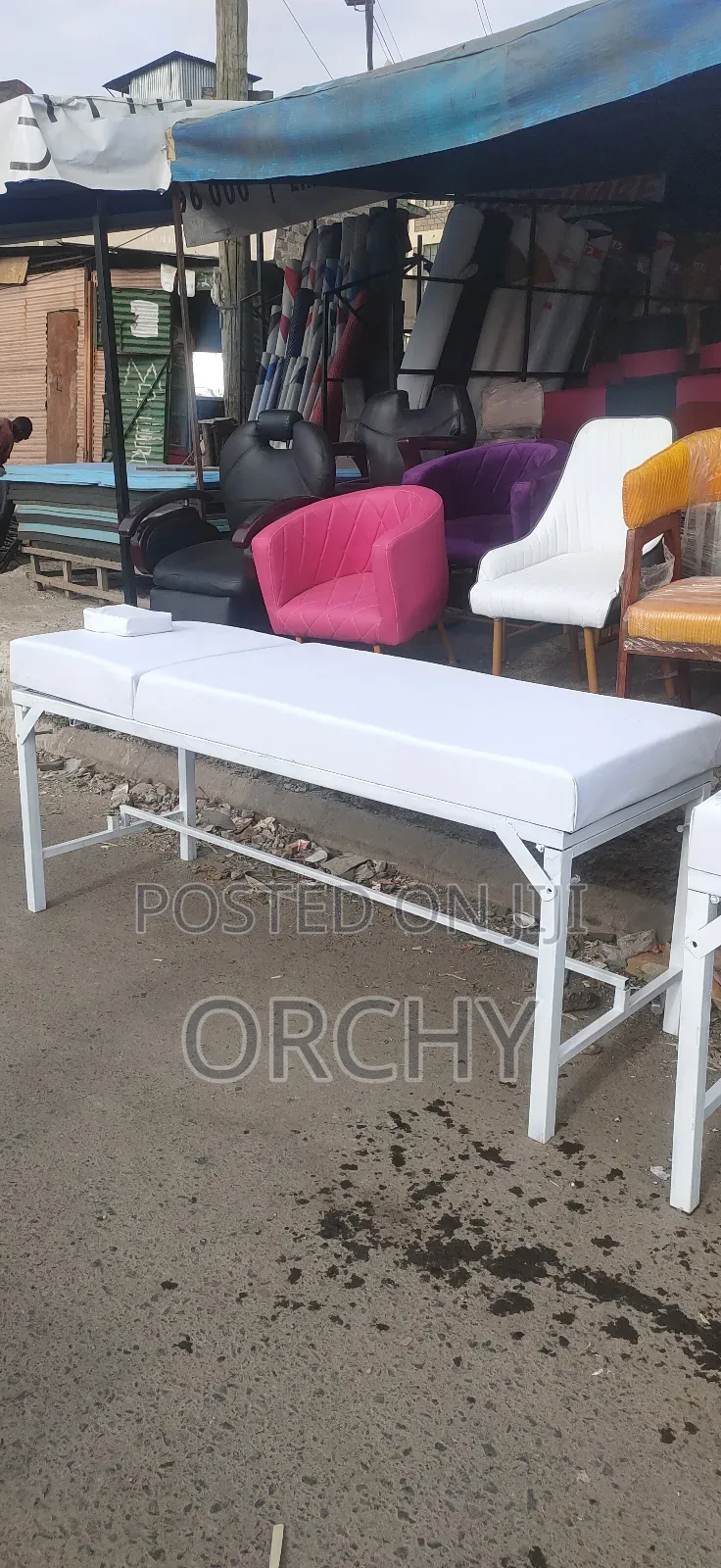 White Foldable Massage Bed