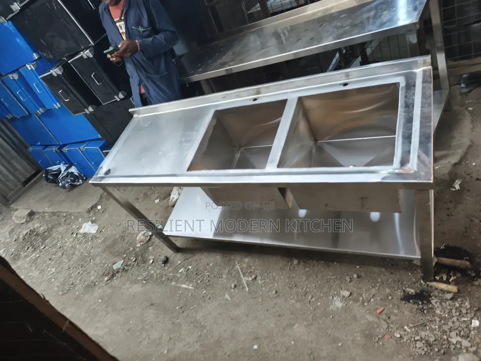 Stainless Double Sink Heavy Guage