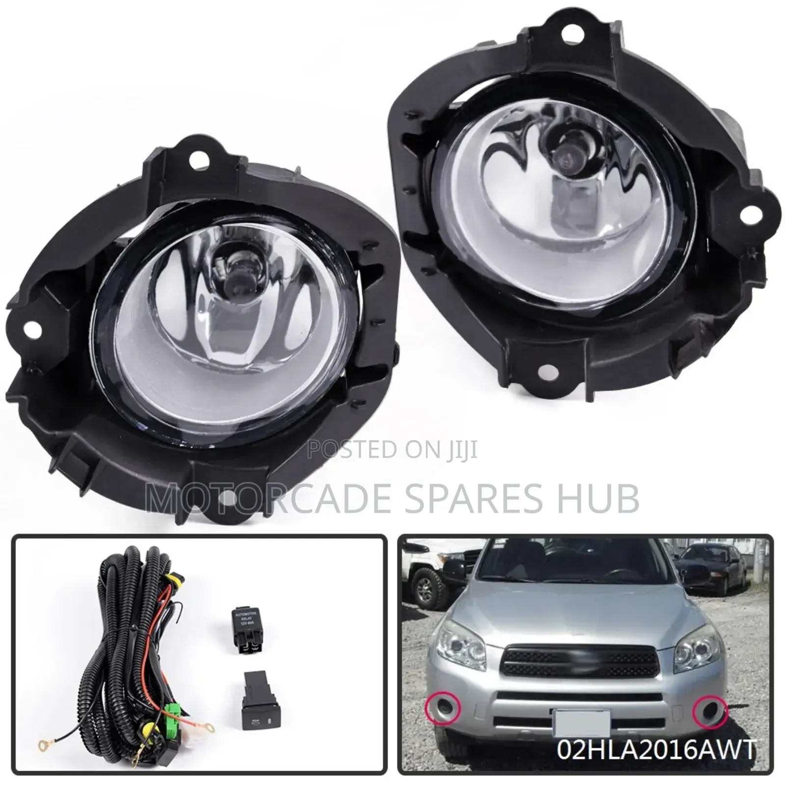 Toyota Rav4 2006 Fog Lights Set With Covers Holders