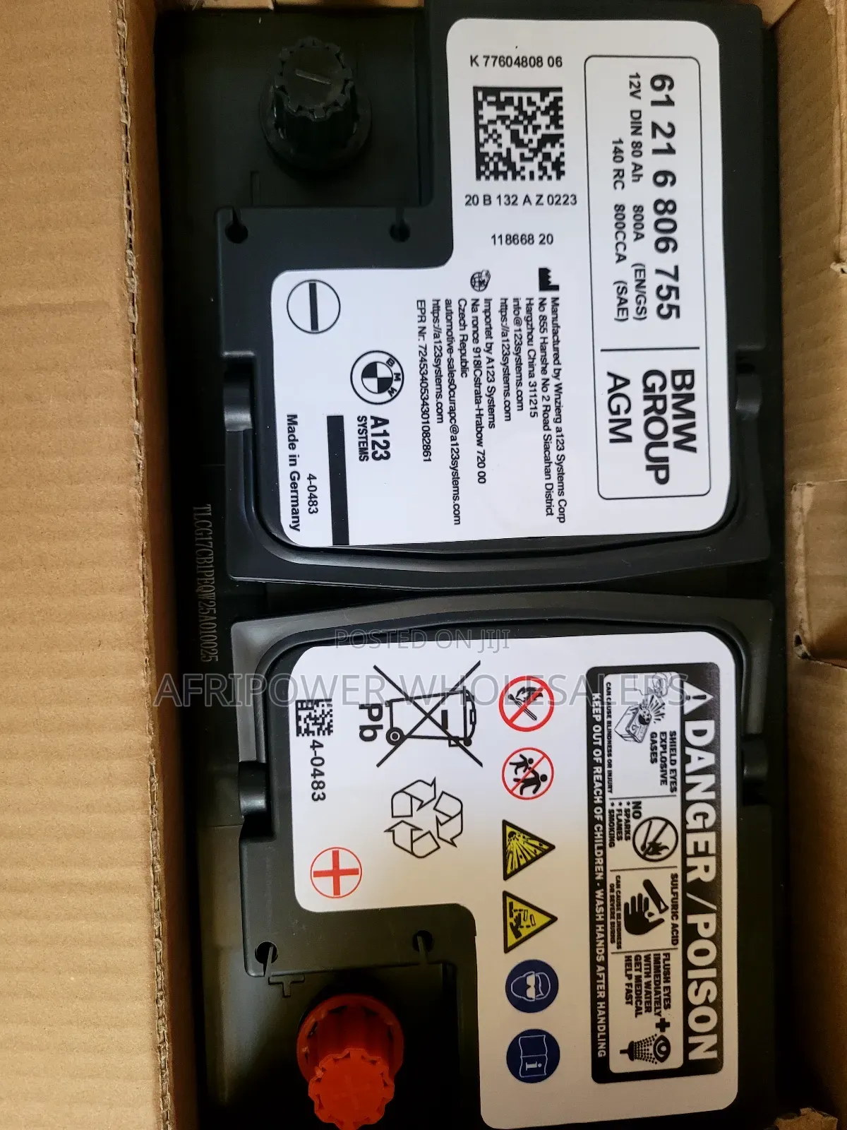 BMW Oem Din 80 Agm Car Battery Maintenance Free