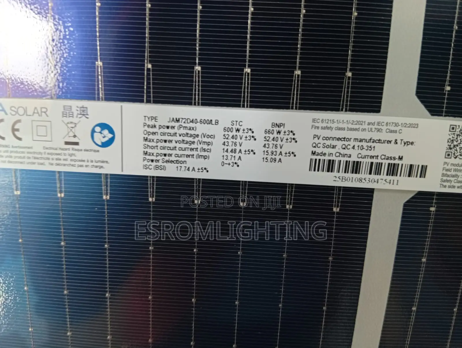 Ja Solar 600w Solar Panel