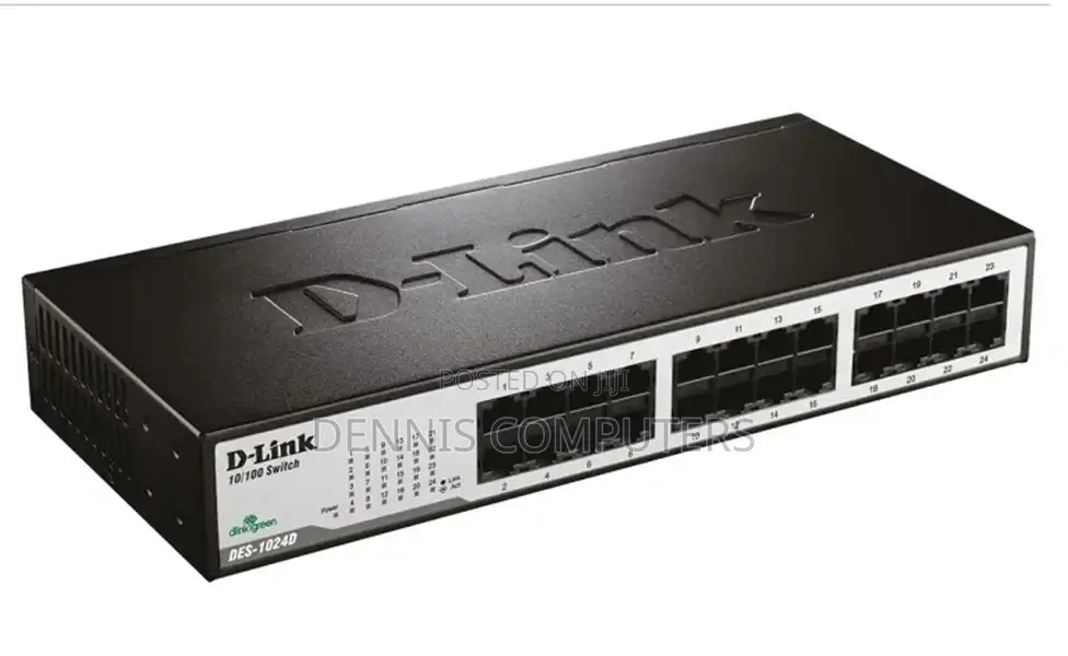 D-Link 24 Port 10/100mbps Unmanaged Switch Des-1024d